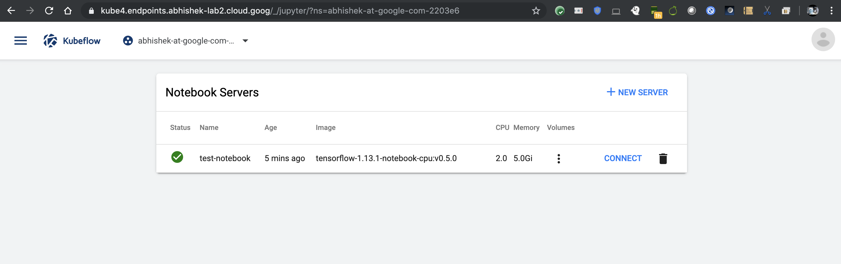 List of notebooks in active profile